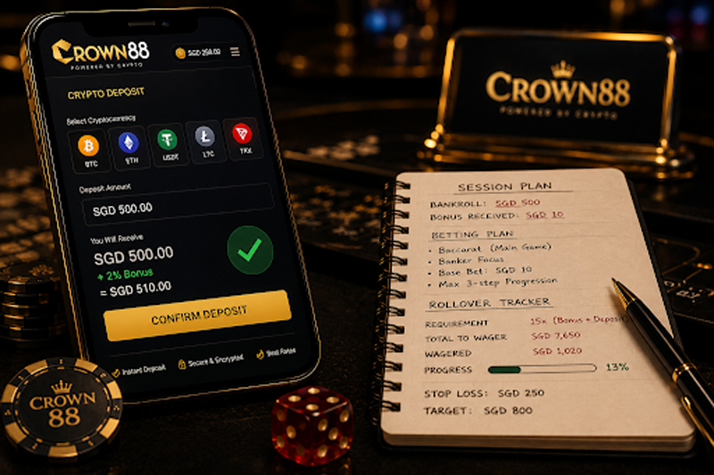 Crypto bonus guide showing baccarat blackjack and roulette as bonus-friendly casino games