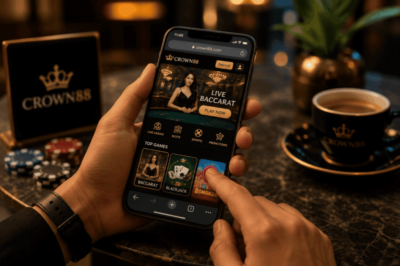 Register deposit and play quickly through browser access on Crown88