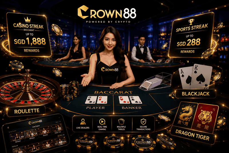 Crypto Casino Streak Bonus With Rewards up to SGD1,888