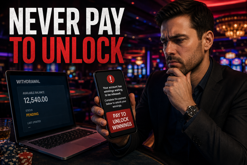Casino account review scam warning