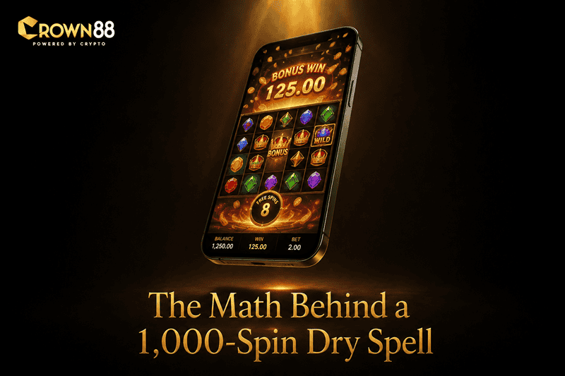 math behind 1000 spin dry spell in slots